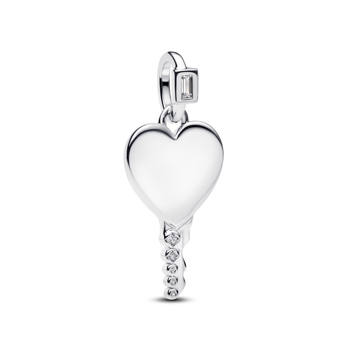 Engravable Heart Key Pendant Necklace