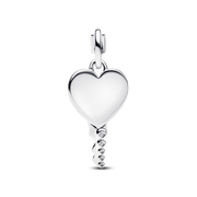 Engravable Heart Key Pendant
