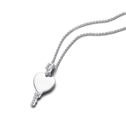 Engravable Heart Key Pendant