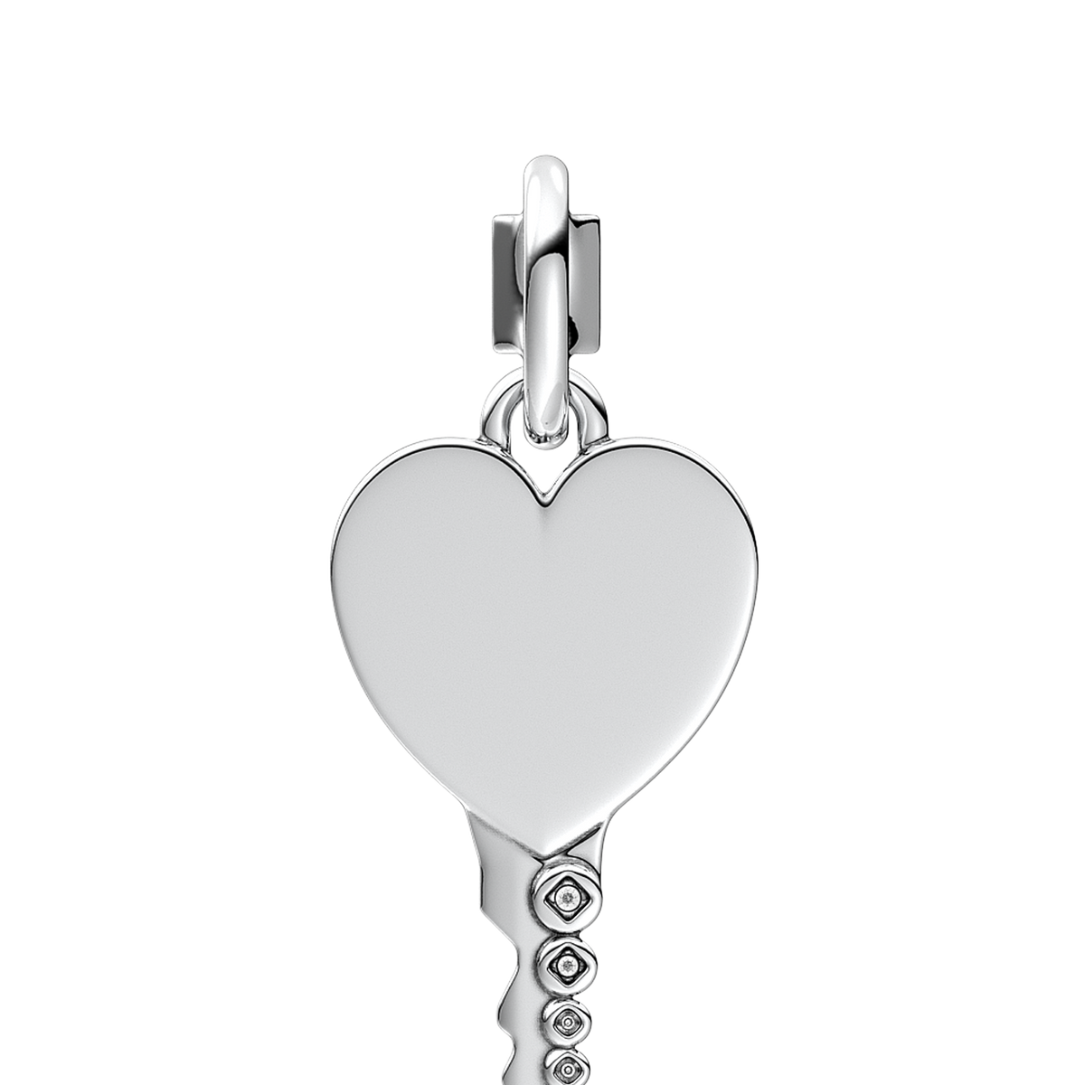 Engravable Heart Key Pendant