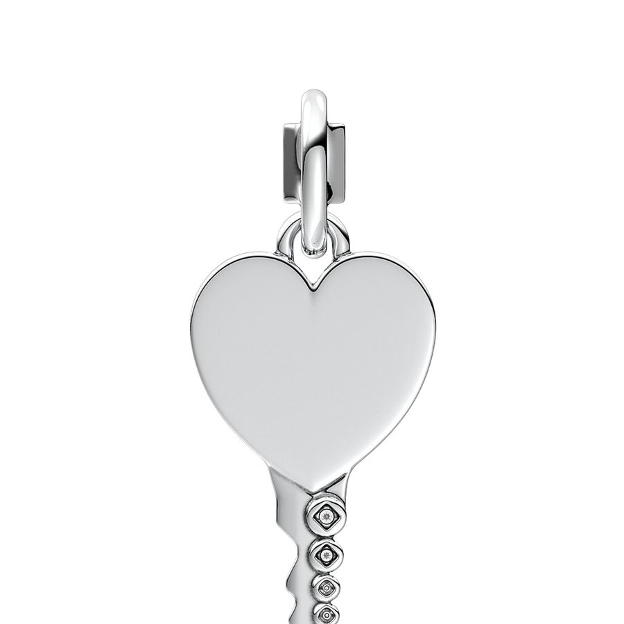 Engravable Heart Key Pendant