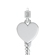 Engravable Heart Key Pendant