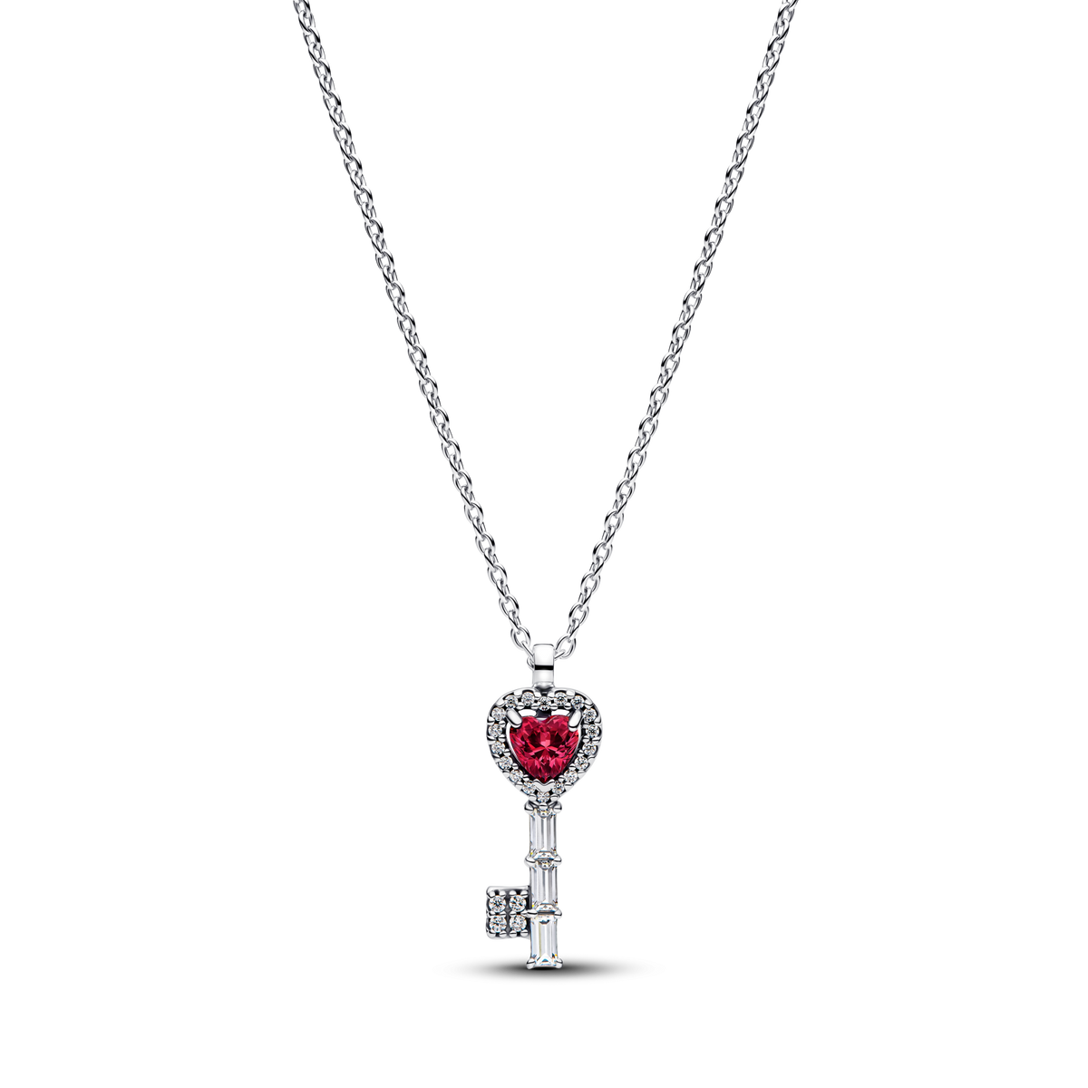 Elevated Heart Key Collier Necklace