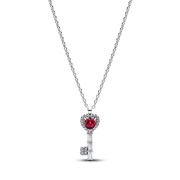 Elevated Heart Key Collier Necklace
