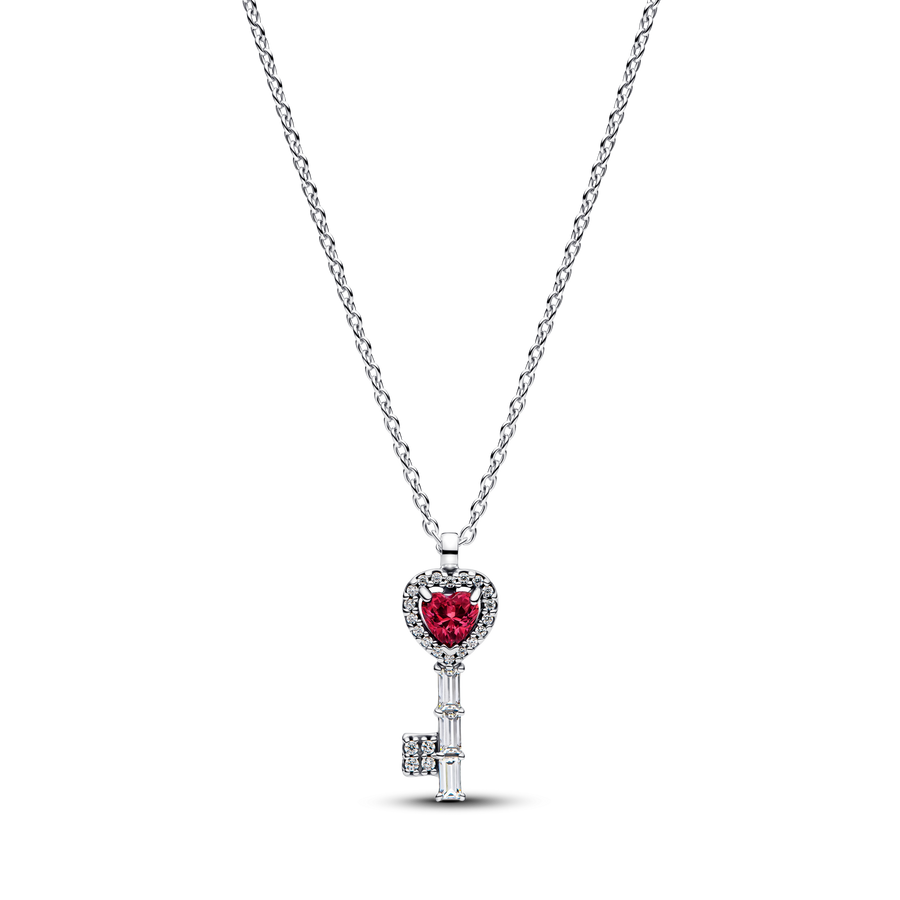 Elevated Heart Key Collier Necklace