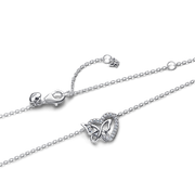 Entwined Heart & Butterfly Pendant Necklace