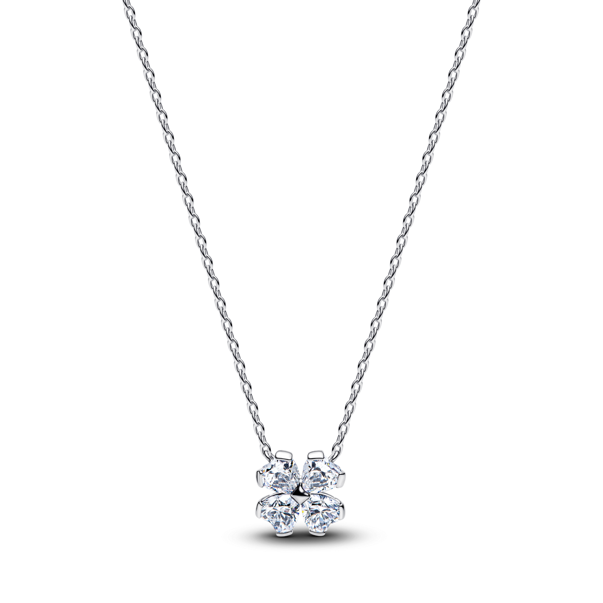 Sparkling Lucky Clover Pendant Necklace