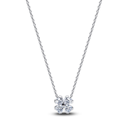 Sparkling Lucky Clover Pendant Necklace