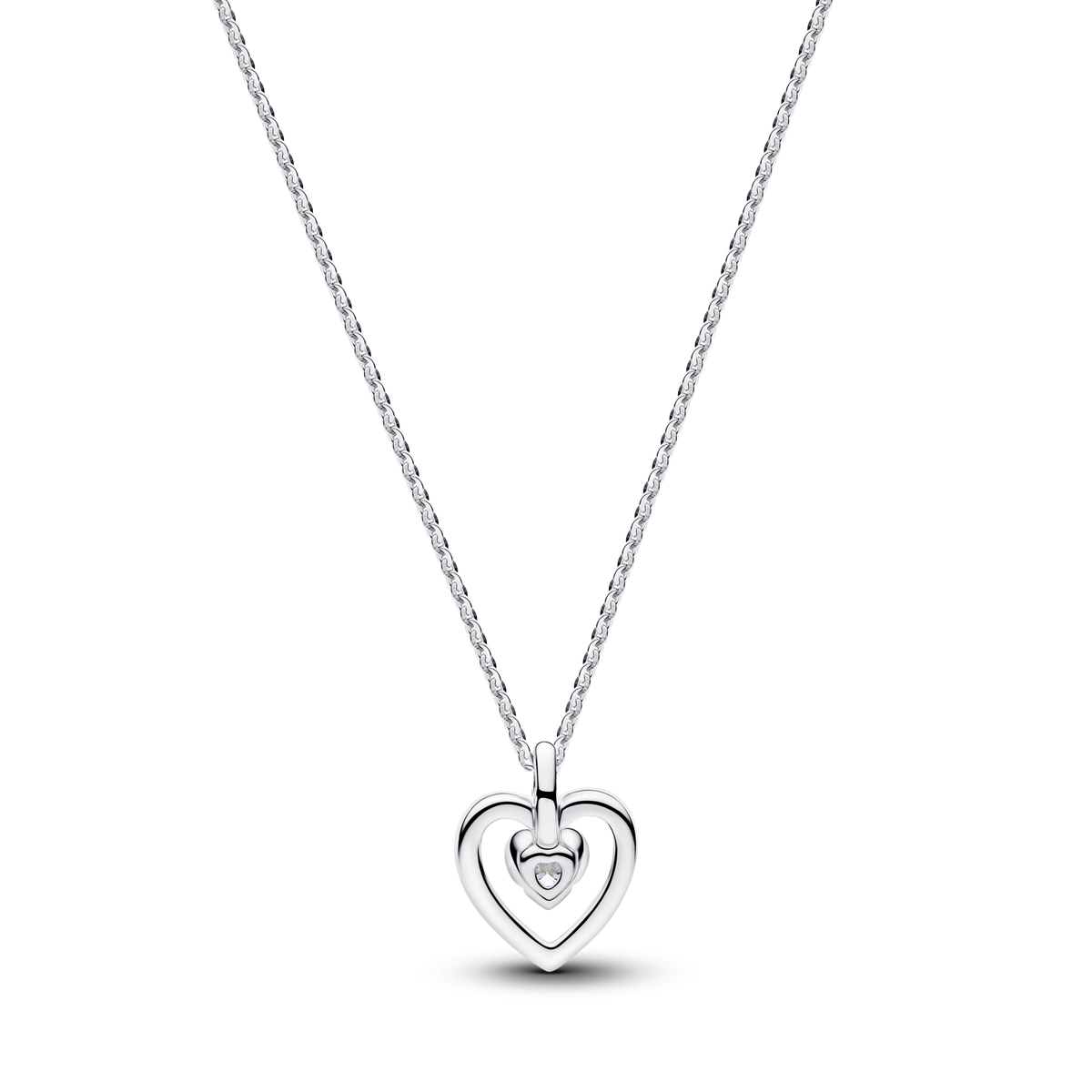 Pandora Talisman Sterling Silver Lab-Grown Diamond Heart Pendant Necklace
