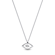 Pandora Talisman Sterling Silver Lab-Grown Diamond Evil Eye Pendant Necklace