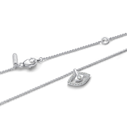 Pandora Talisman Sterling Silver Lab-Grown Diamond Evil Eye Pendant Necklace