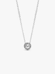 Round Sparkle Halo Necklace