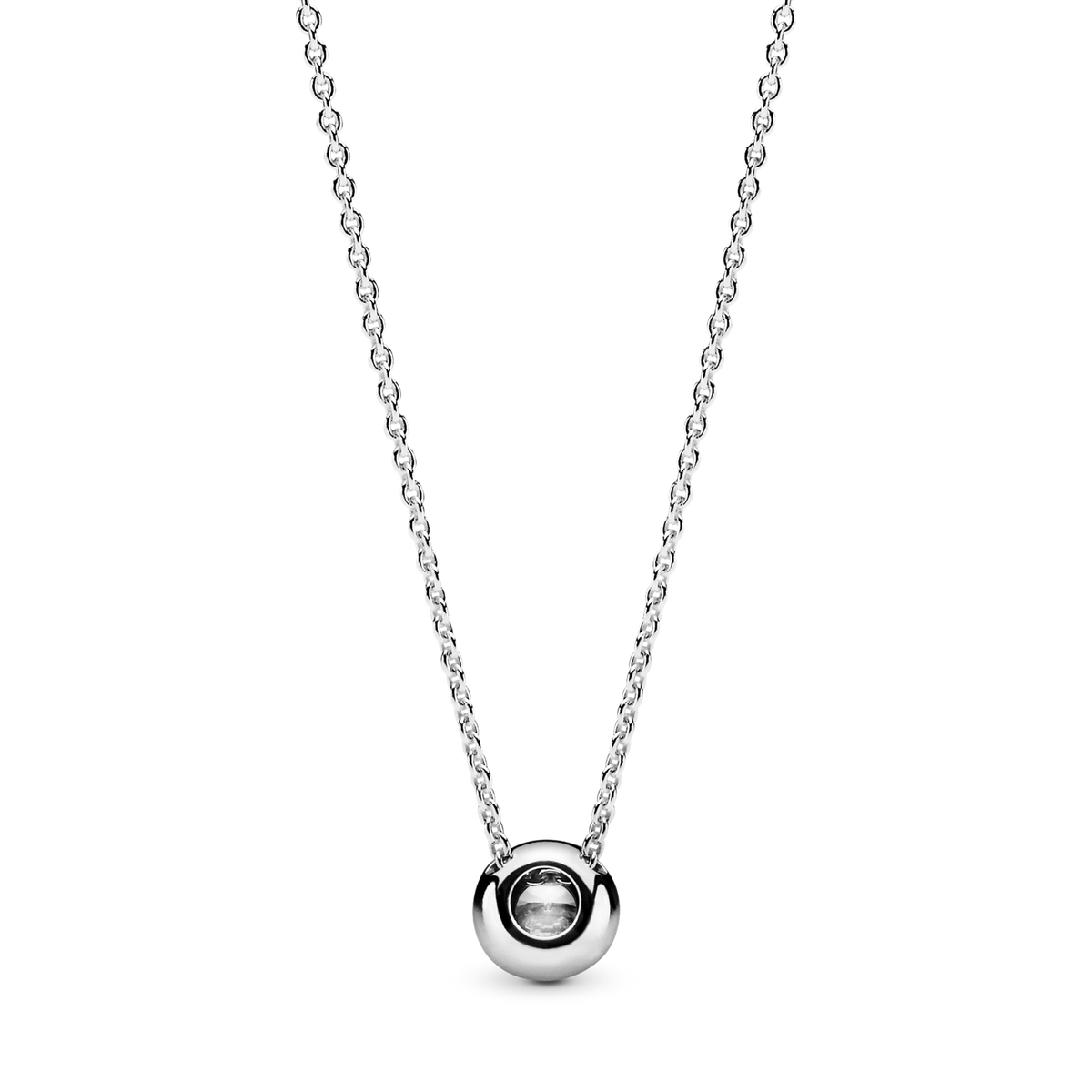 Round Sparkle Halo Necklace