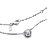 Round Sparkle Halo Necklace
