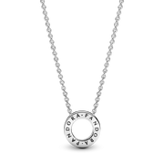 Pandora Logo Pavé Circle Collier Necklace