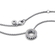 Pandora Logo Pavé Circle Collier Necklace