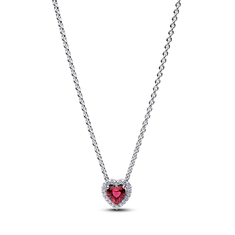Elevated Red Heart Collier Necklace
