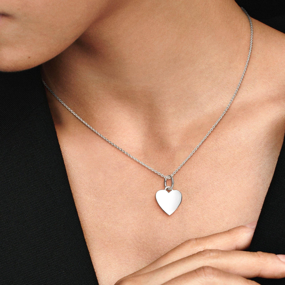 Engravable Heart Tag Pendant