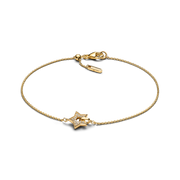 Pandora Talisman 14k Gold Lab-grown Diamond Pavé Star Chain Bracelet