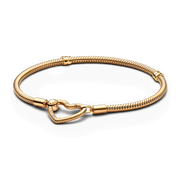 Pandora Moments Heart Closure Snake Chain Bracelet