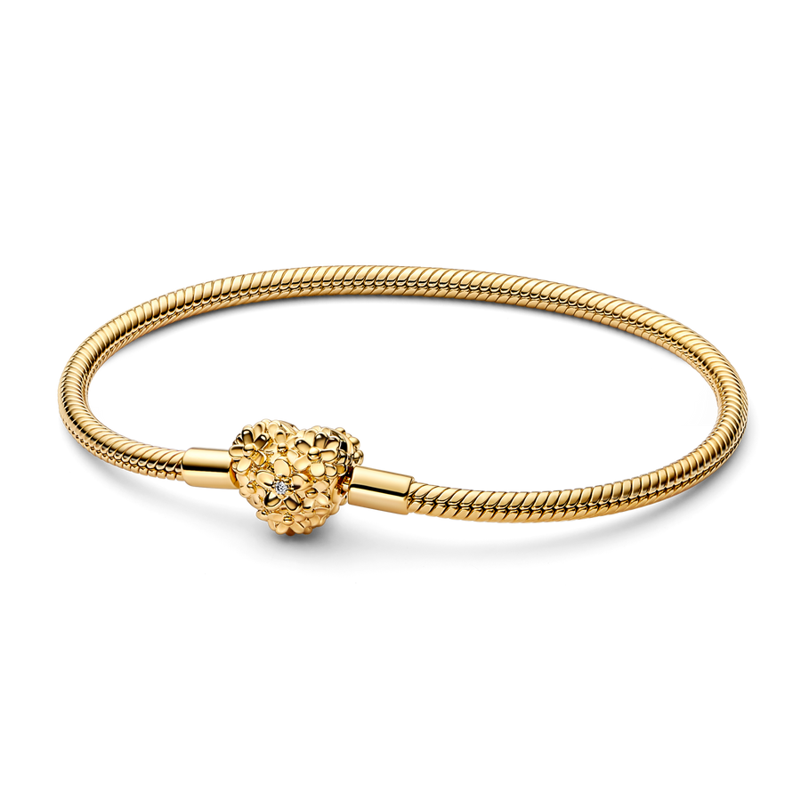 My Pandora Daisy Heart Clasp Snake Chain Bracelet