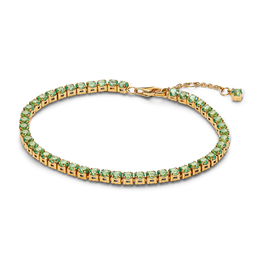 Sparkling Green Tennis Bracelet