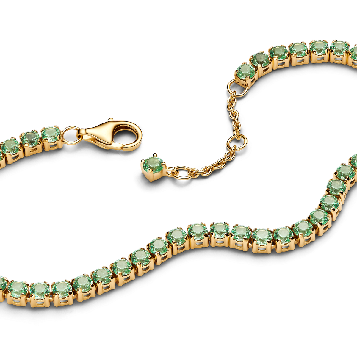 Sparkling Green Tennis Bracelet
