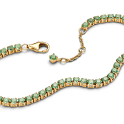 Sparkling Green Tennis Bracelet
