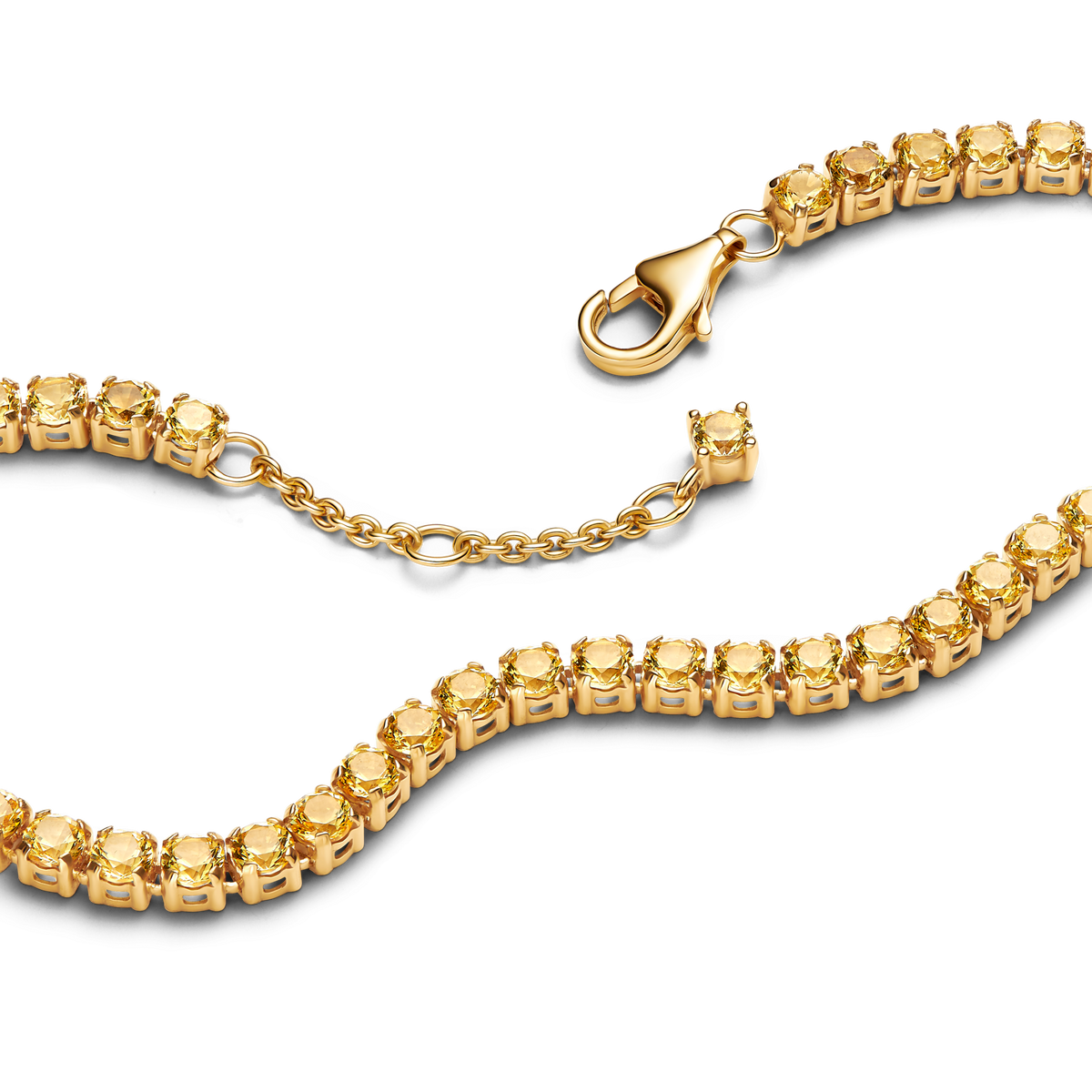 Sparkling Yellow Tennis Bracelet
