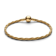 Round Pandora Clasp Twisted Snake Chain Bracelet