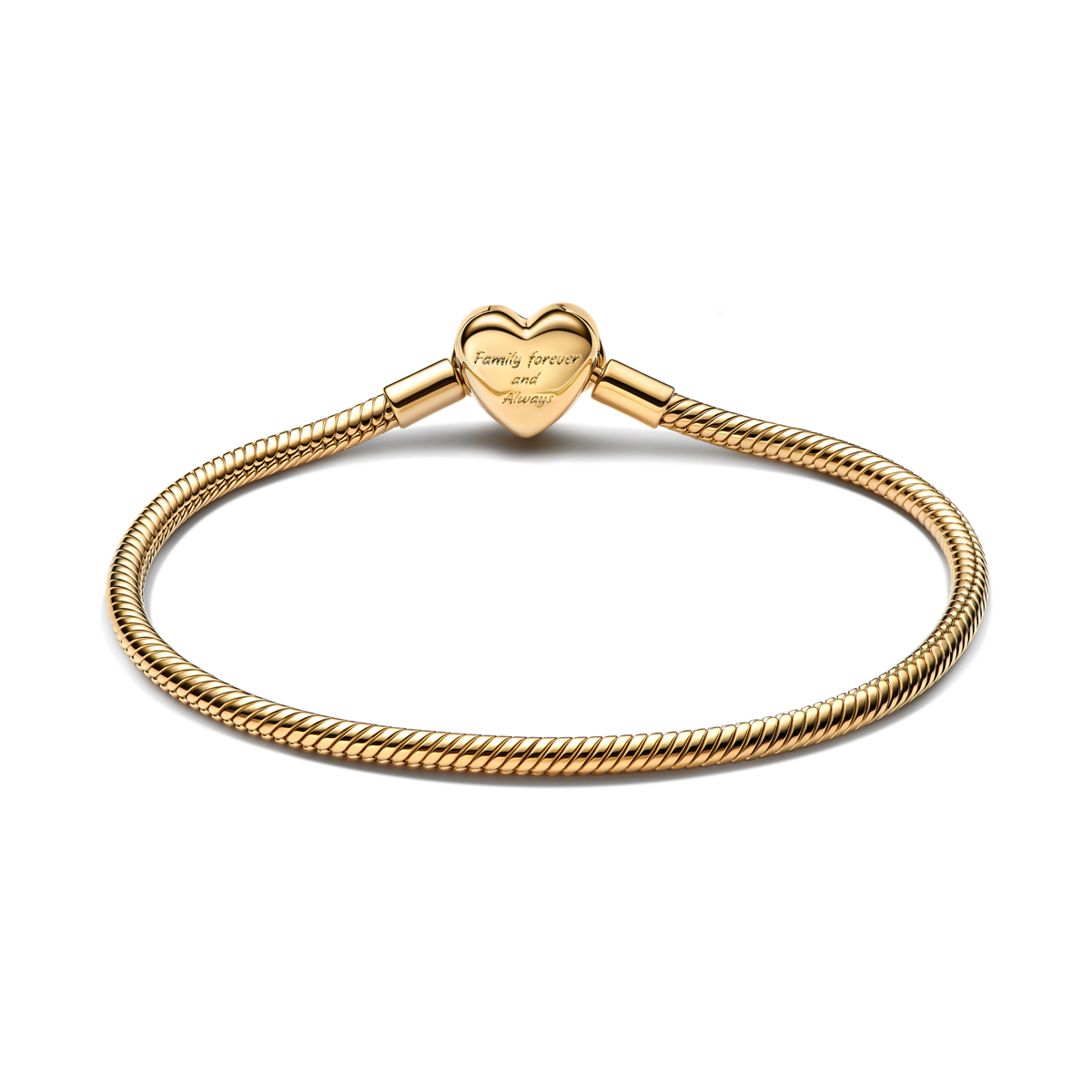 Sparkling Infinity Heart Clasp Snake Chain Bracelet