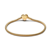 Sparkling Infinity Heart Clasp Snake Chain Bracelet