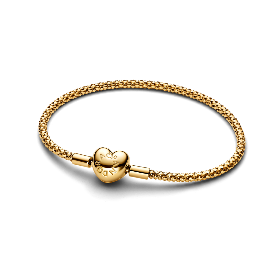 Heart Clasp Studded Chain Bracelet