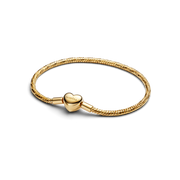Heart Clasp Faceted Snake Chain Bracelet