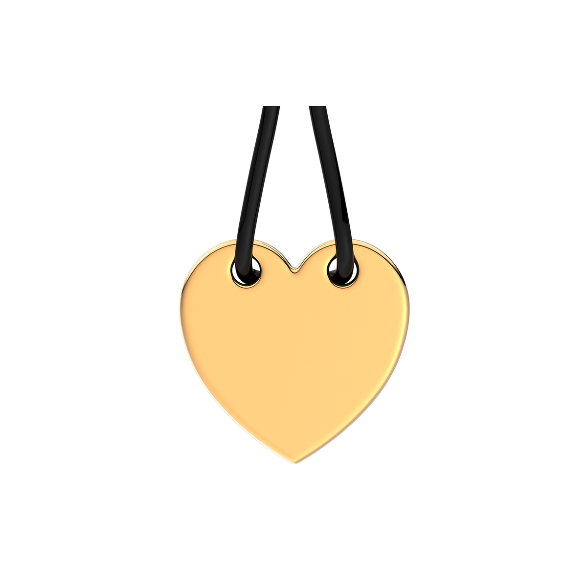 Engravable Heart Black Cord Slider Bracelet