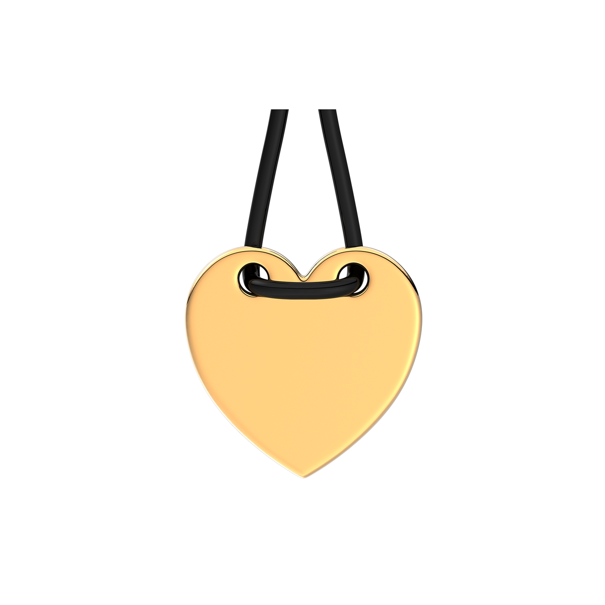 Engravable Heart Black Cord Slider Bracelet