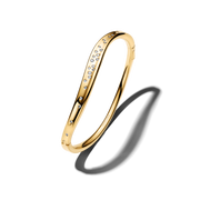Organically Shaped Stone-Set Bangle