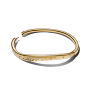 Organically Shaped Stone-Set Bangle