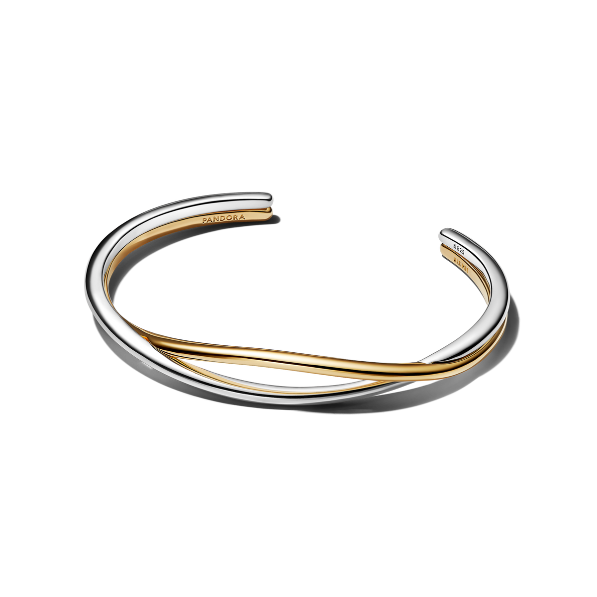 Entwined Two-Tone Open Bangle