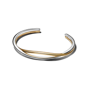 Entwined Two-Tone Open Bangle