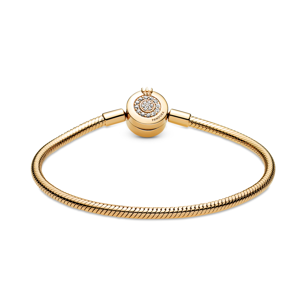 Pandora Moments Sparkling Crown O Snake Chain Bracelet