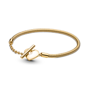 Pandora Moments Heart T-Bar Snake Chain Bracelet