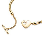 Pandora Moments Heart T-Bar Snake Chain Bracelet