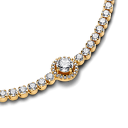 Sparkling Halo Tennis Bracelet