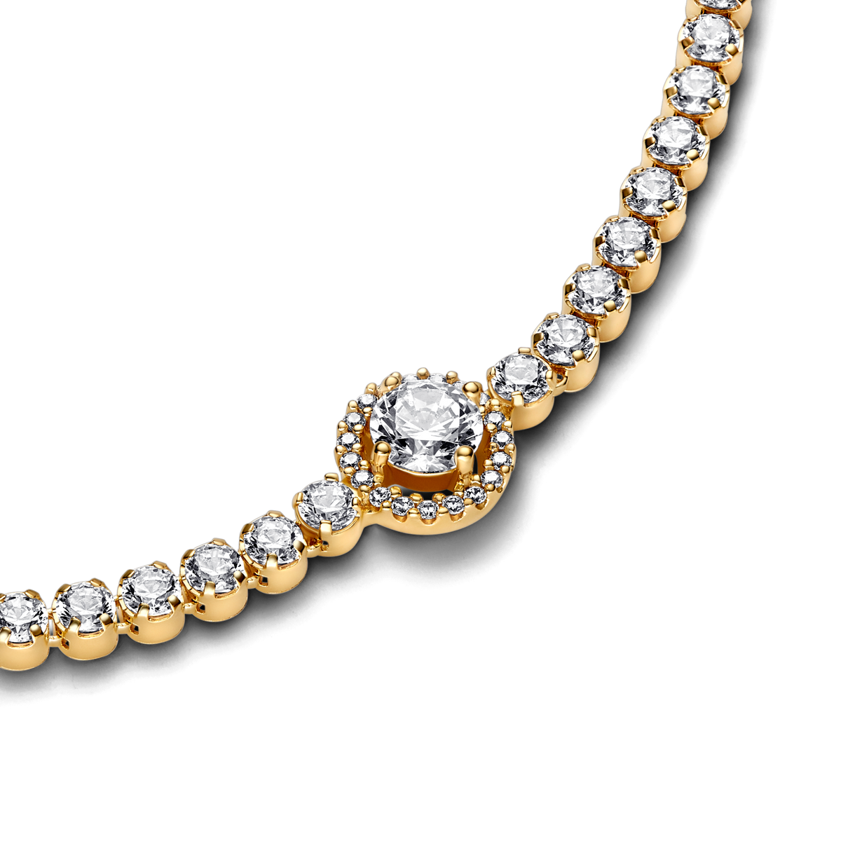 Sparkling Halo Tennis Bracelet