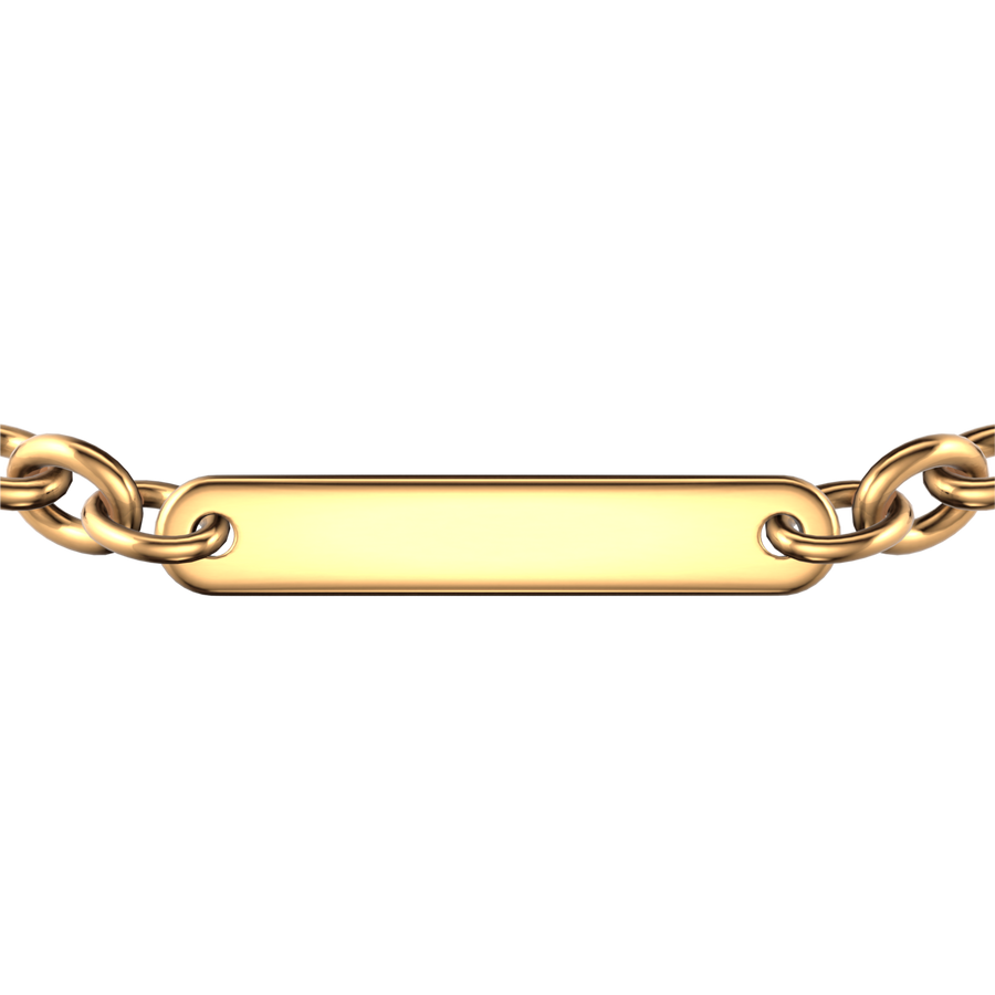 Engravable Bar Link Bracelet