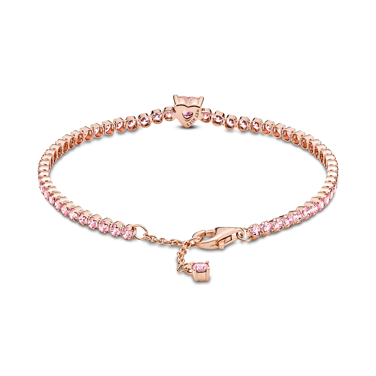 Sparkling Heart Tennis Bracelet