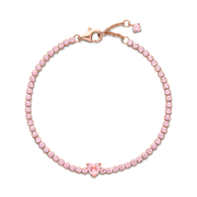 Sparkling Heart Tennis Bracelet