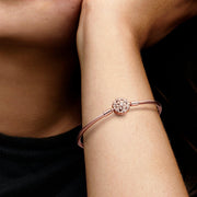 FINAL SALE - Pandora Moments Sparkling Snowflake Clasp Bangle