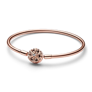 FINAL SALE - Pandora Moments Sparkling Snowflake Clasp Bangle